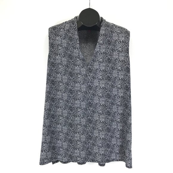 Vince Camuto Sleeveless V-Neck Blouse Women's Plus Size 2X Dot Print Career - Picture 1 of 10